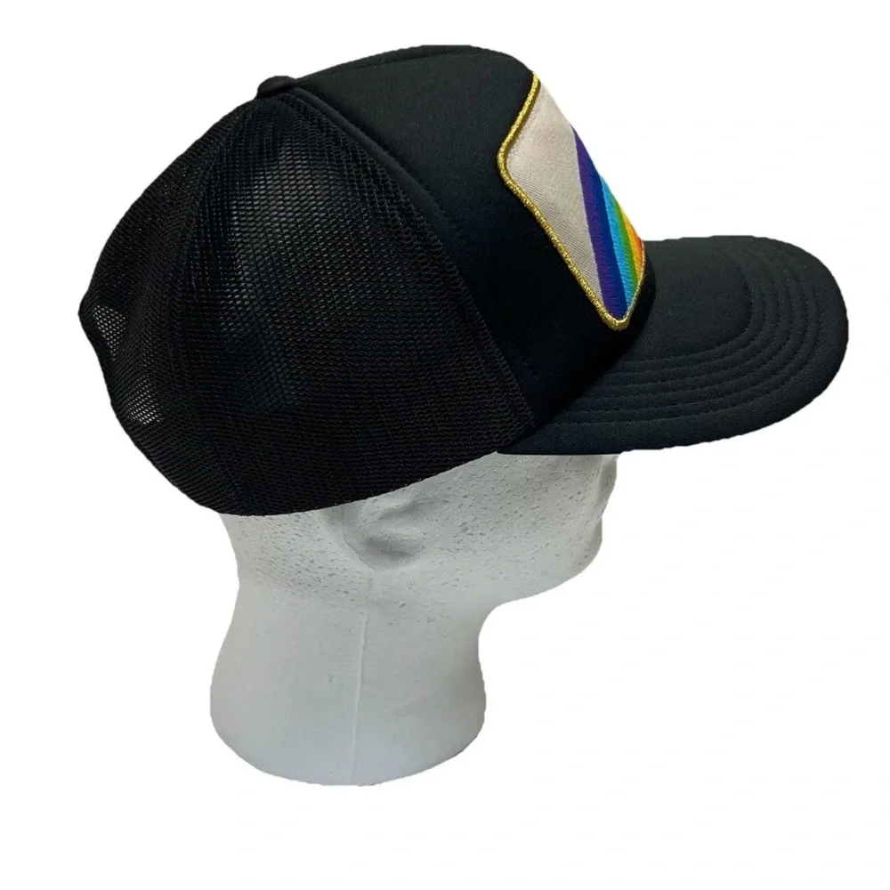 Spiritual Gangster Rainbow Trucker Hat Black Mesh Snapback OS - Picture 4 of 7
